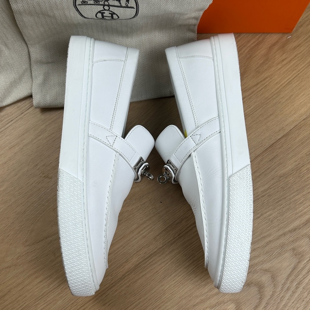 Hermes Game Slip On Sneakers Loafers 42.5 /9.5 - Picture 10 of 16
